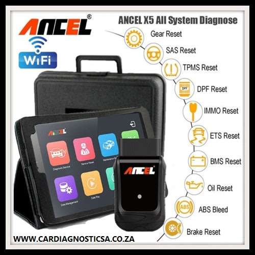 Scanners Ancel X5 OBD2 Wifi Full System Car Diagnostic Scanner + 8" Windows Tablet Multi